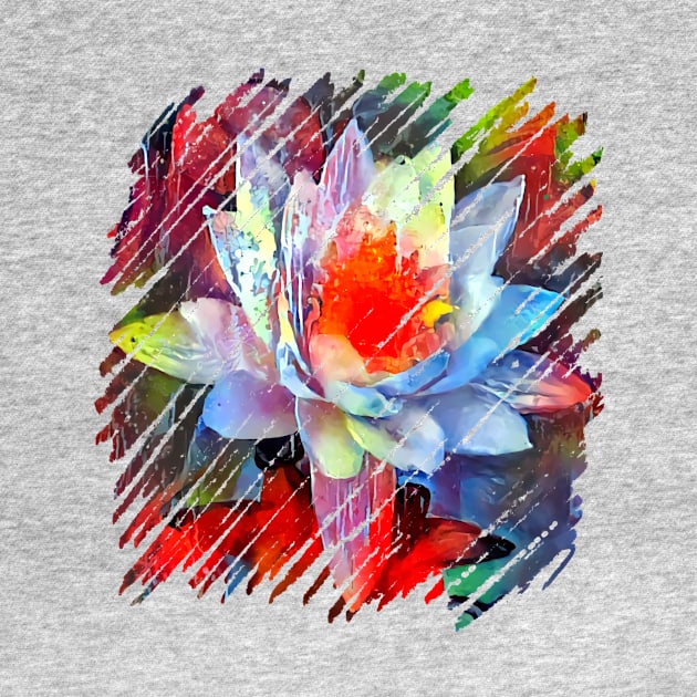 Water Lily. Colorful Grunge Collection by ArtlyStudio